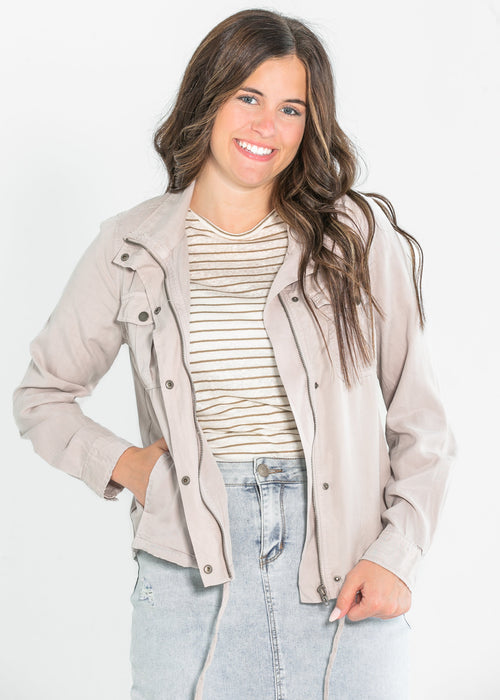 Classic Tencel Utility Jacket - FINAL SALE