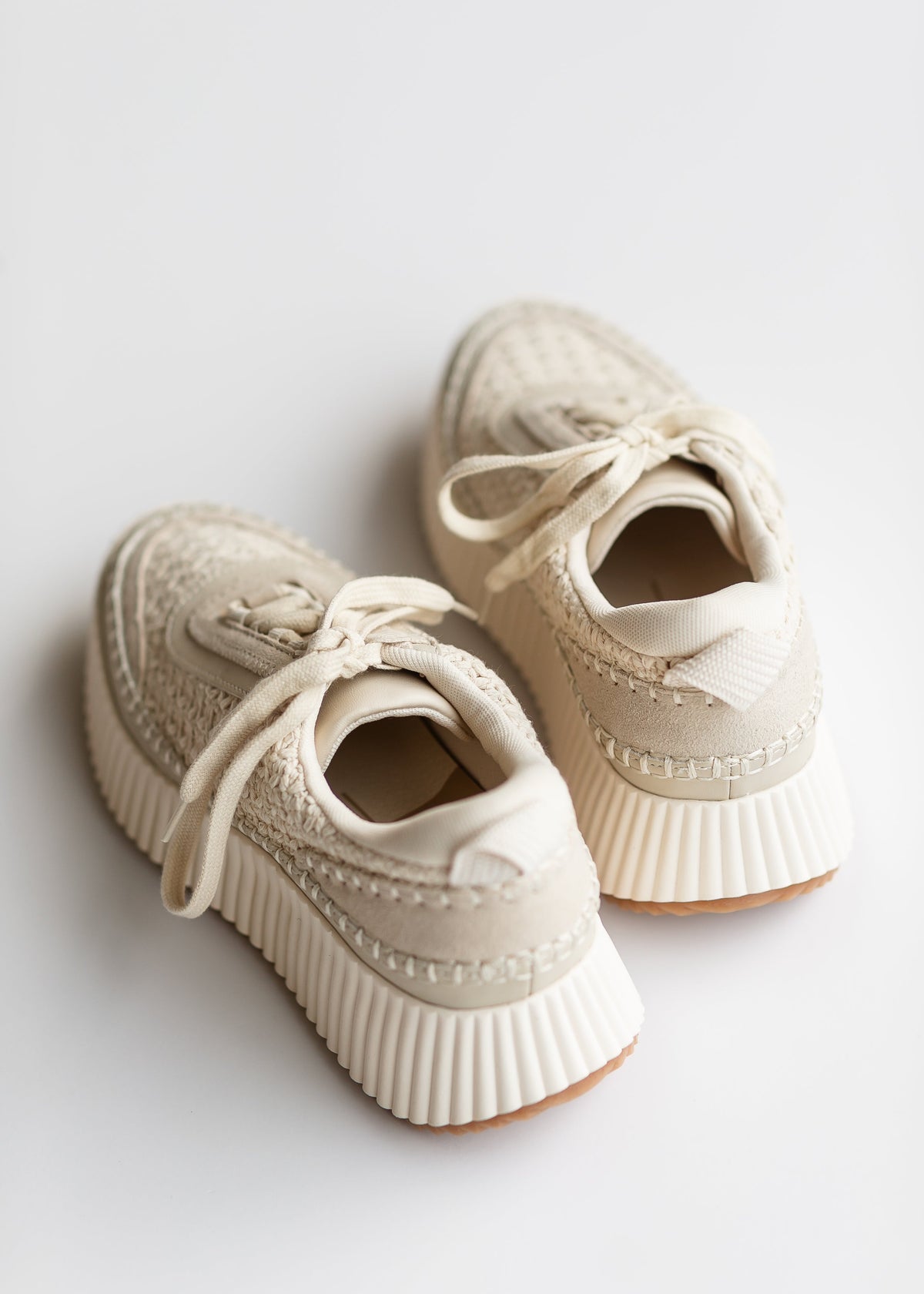 Dolce Vita Dolen Sandstone Knit Platform Sneakers - FINAL SALE