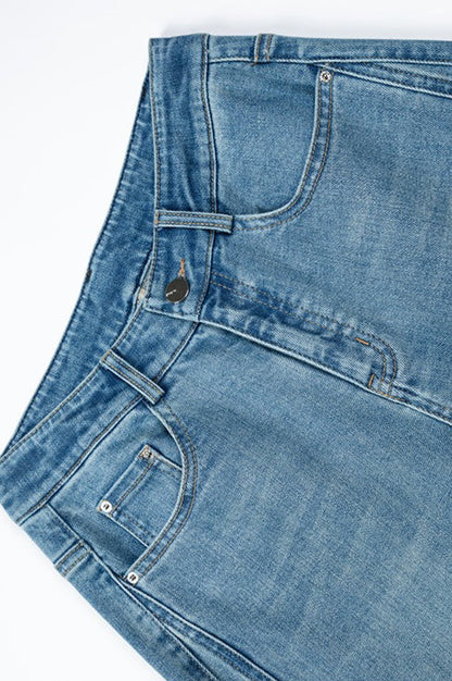 High Waist Wide Leg Flared Jeans