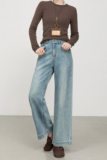Soft High Rise Embroidered Cropped Jeans
