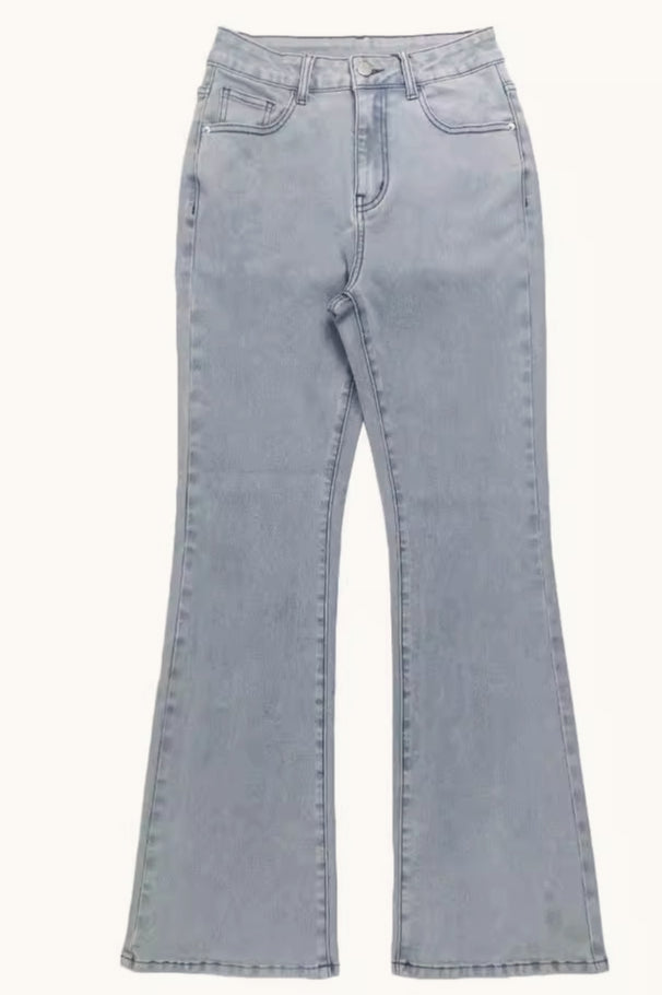 Chic High Waist Stretch Bootcut Jeans