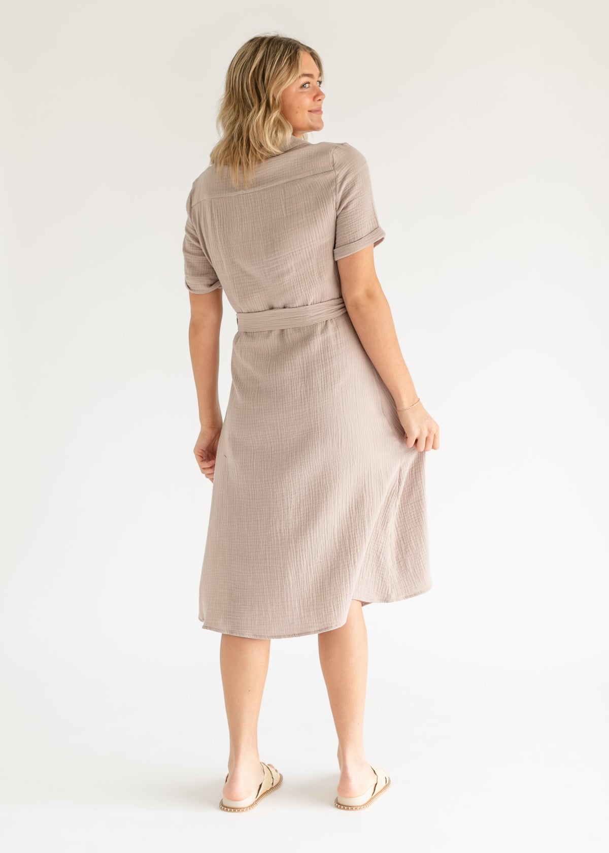 Essential Gauze Shirt Dress - FINAL SALE