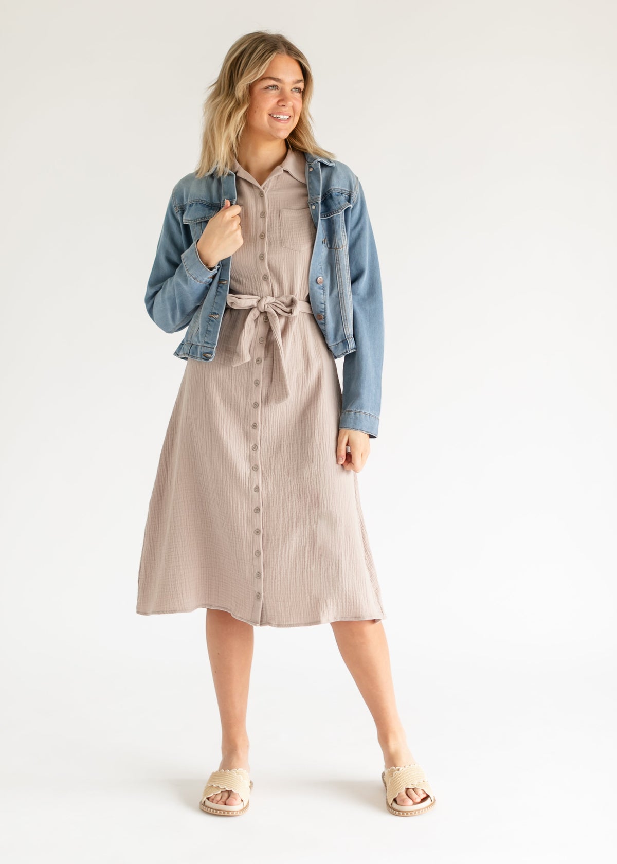 Essential Gauze Shirt Dress - FINAL SALE
