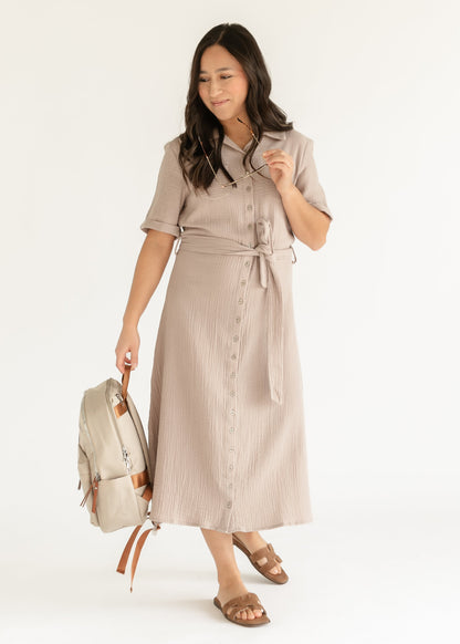 Essential Gauze Shirt Dress - FINAL SALE