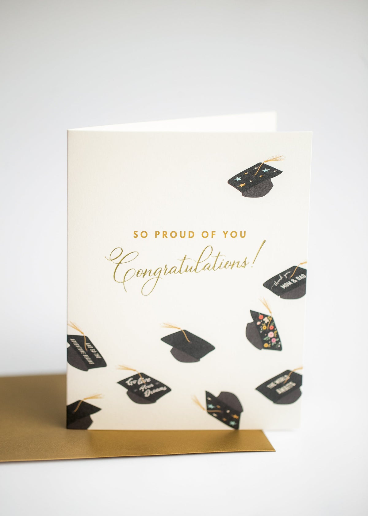 Flying Hats Graduation Greeting Card - FINAL SALE