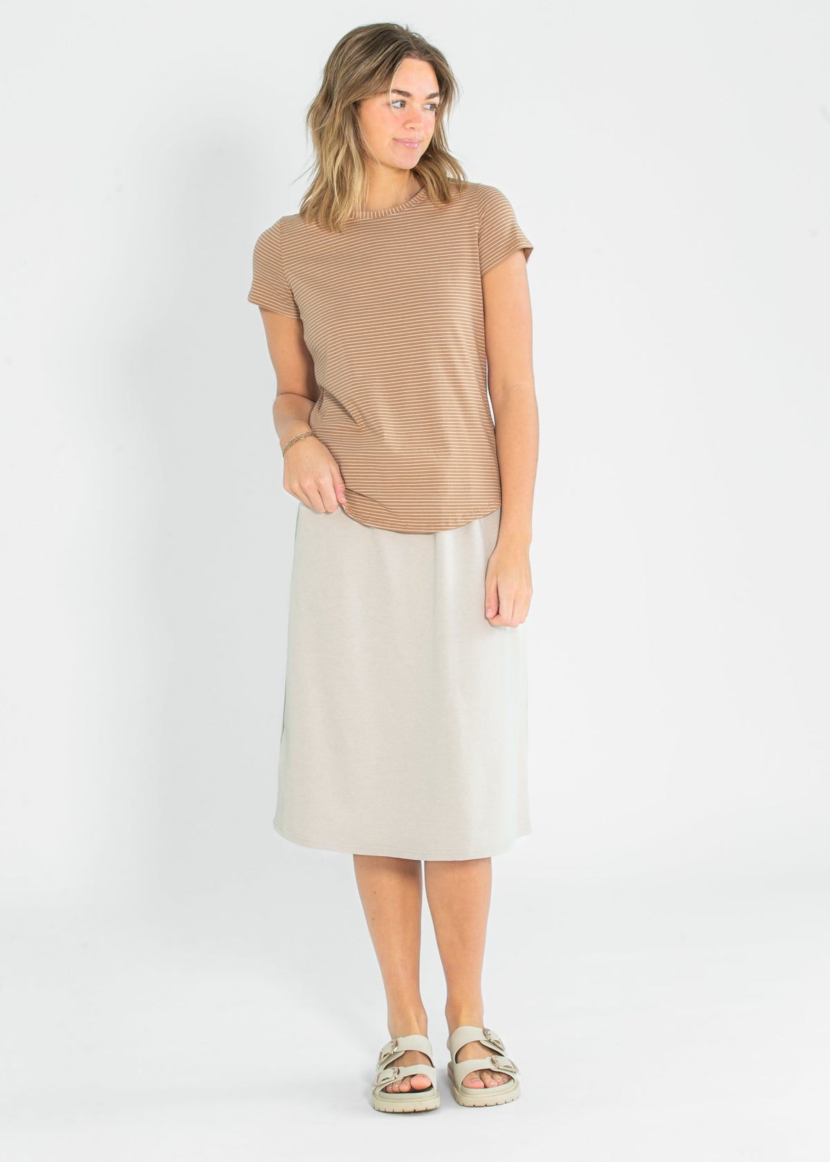 French Terry Elastic Waist Skirt - FINAL SALE