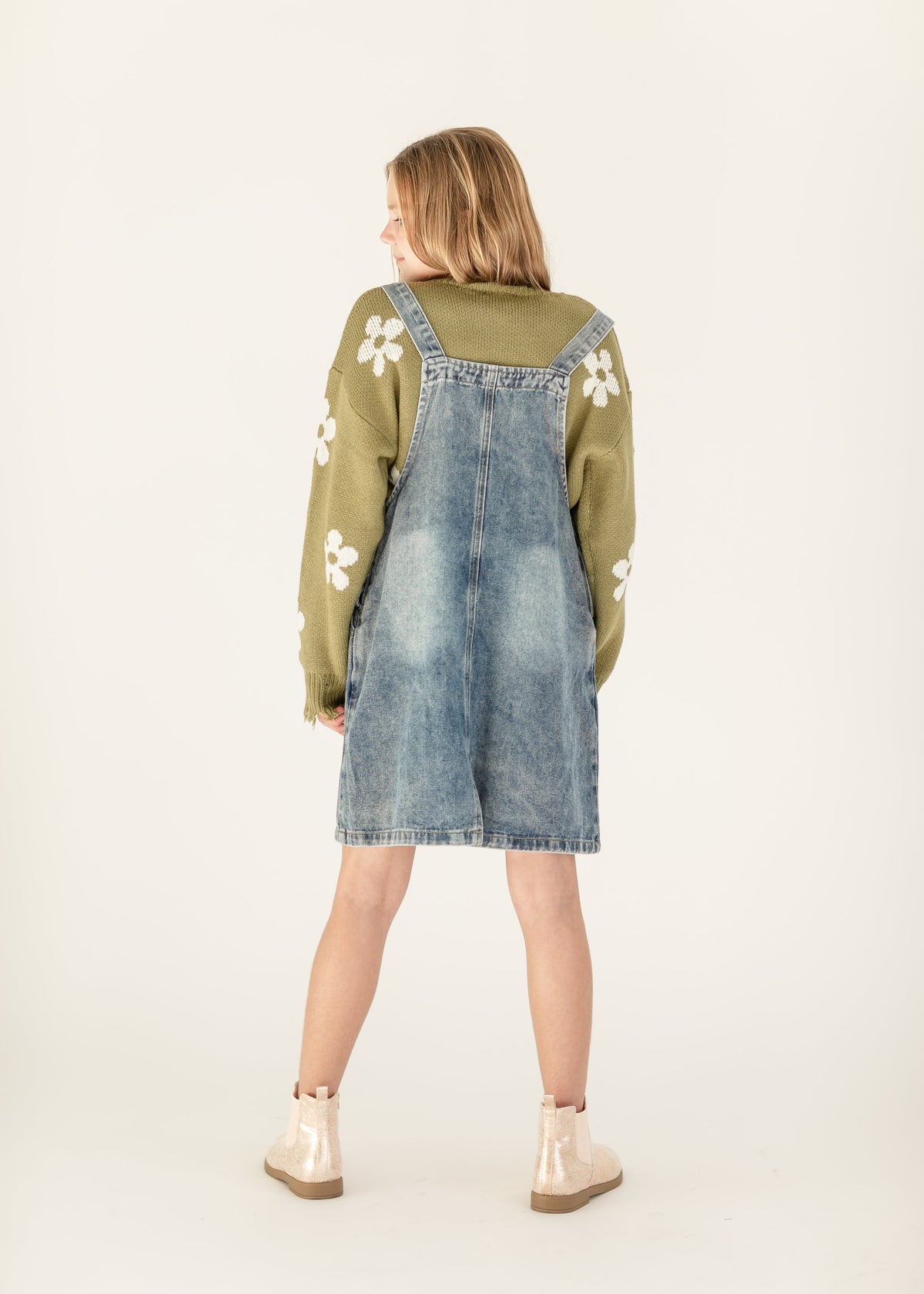 Girl's Blakely Denim Overall Dress - FINAL SALE