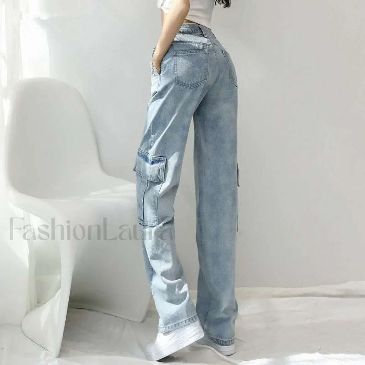 High Street Retro Trendy Loose And Wide Jeans