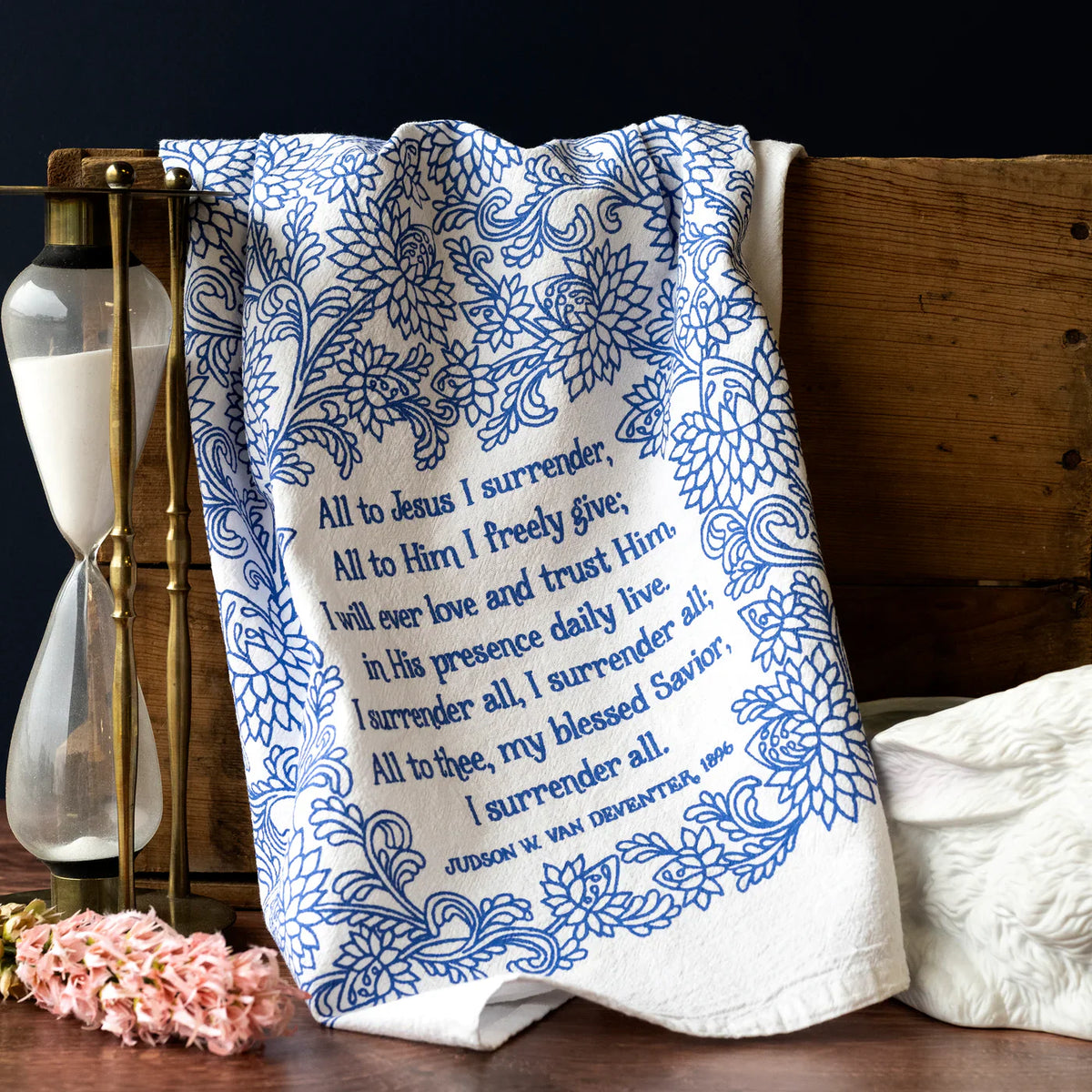 I Surrender All Hymn Tea Towel