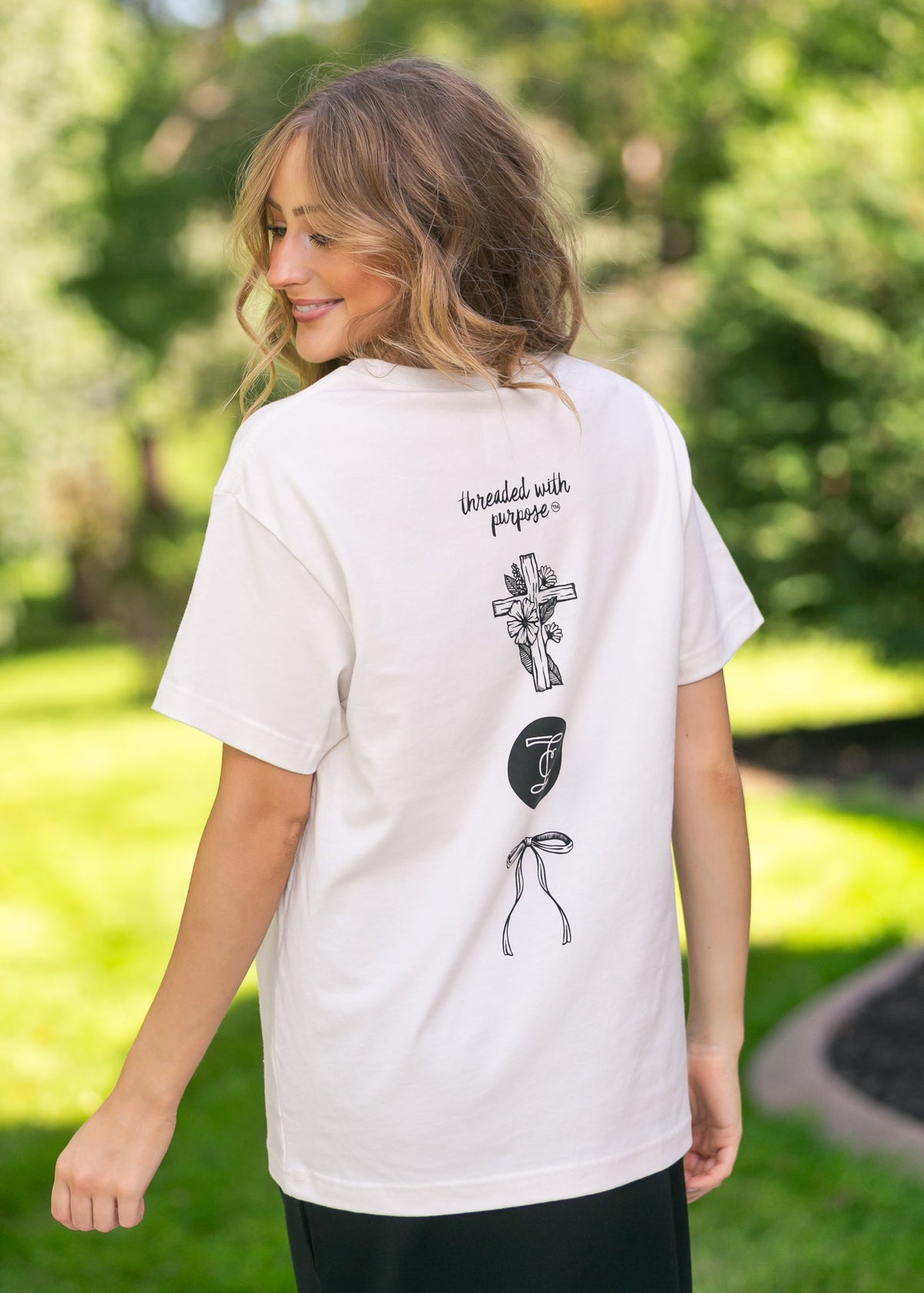Inherit Threaded with Purpose Christian Graphic T-Shirt
