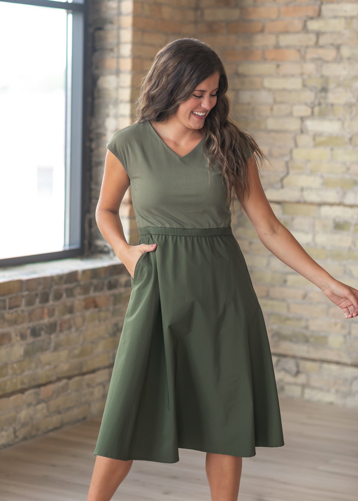 Kate Cap Sleeve Midi Dress
