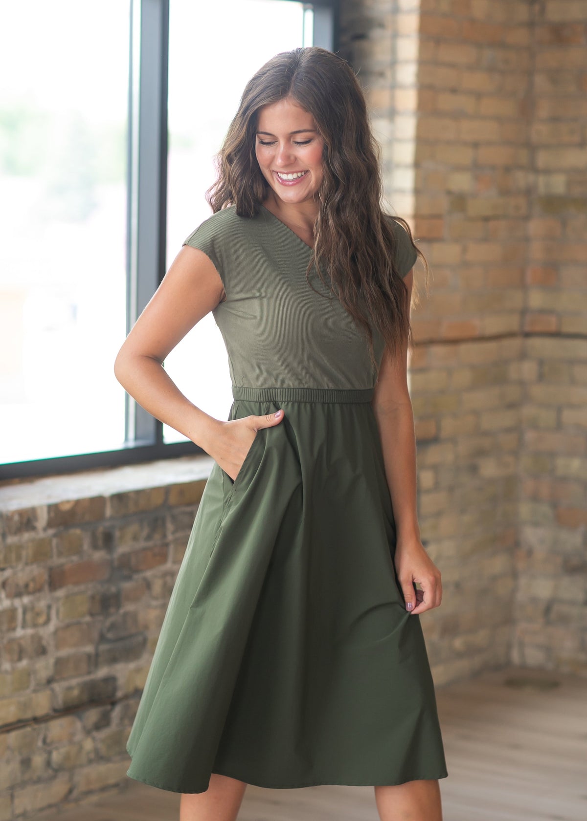 Kate Cap Sleeve Midi Dress