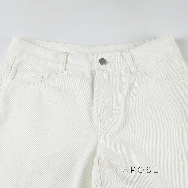 Andria White Straight-Leg Jeans