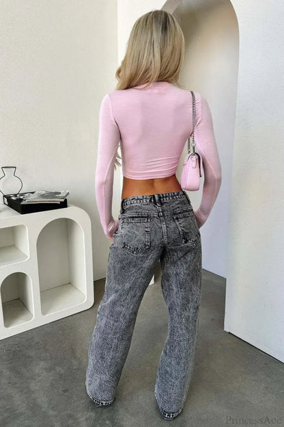 Low Rise Vintage Straight Jeans