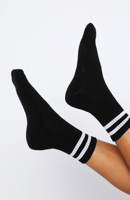 Grounded Socks Black/White