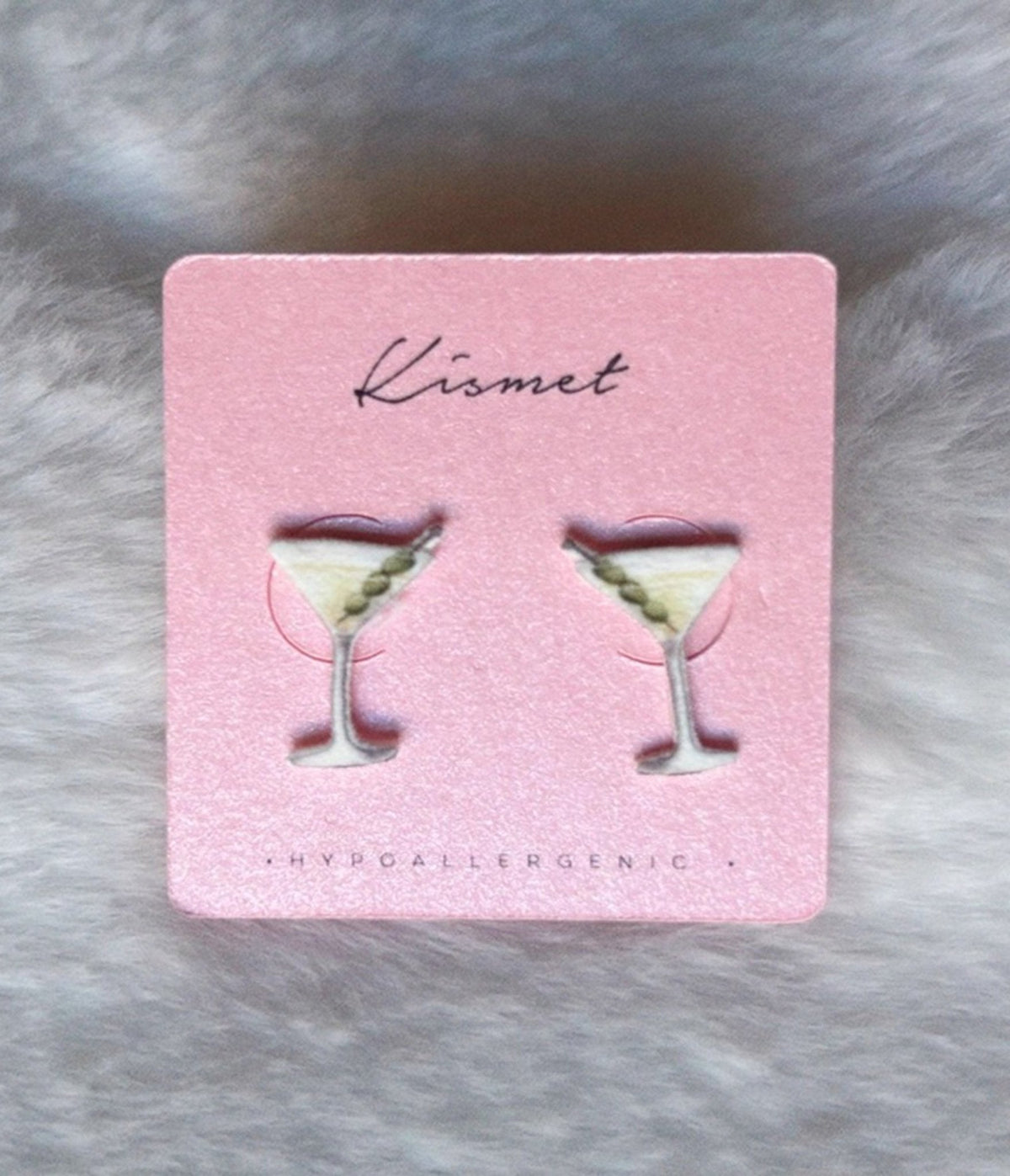 Martini Glass Novelty Stud Earrings