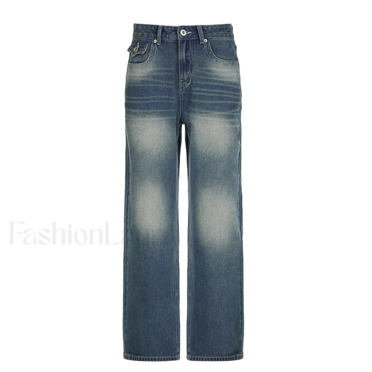 Vintage Blue Graceful Wash Boyfriend Jeans