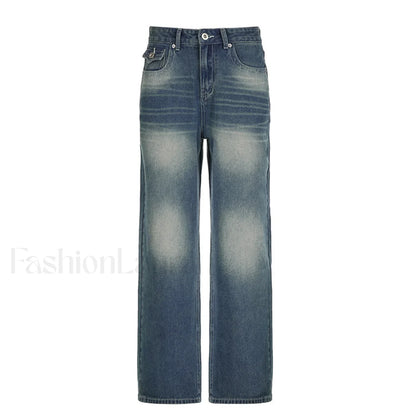 Vintage Blue Graceful Wash Boyfriend Jeans