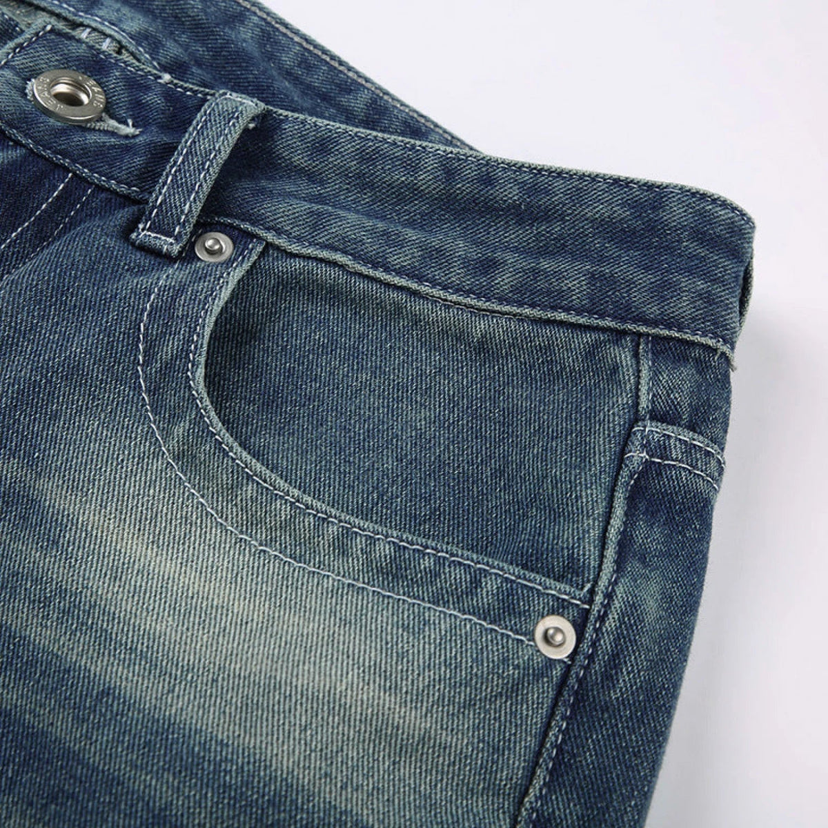 Vintage Blue Graceful Wash Boyfriend Jeans