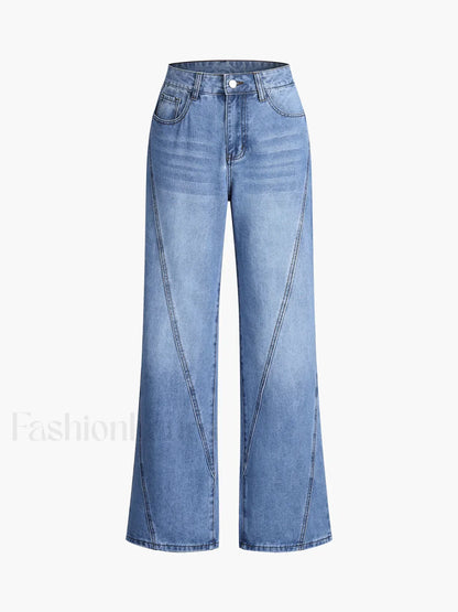 Vintage Denim Straight Leg Pants