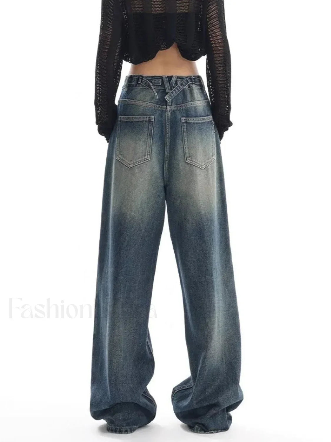 Vintage Wash 90's Trendy Baggy Boyfriend Jeans