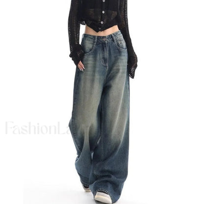 Vintage Wash 90's Trendy Baggy Boyfriend Jeans