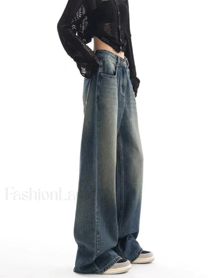Vintage Wash 90's Trendy Baggy Boyfriend Jeans