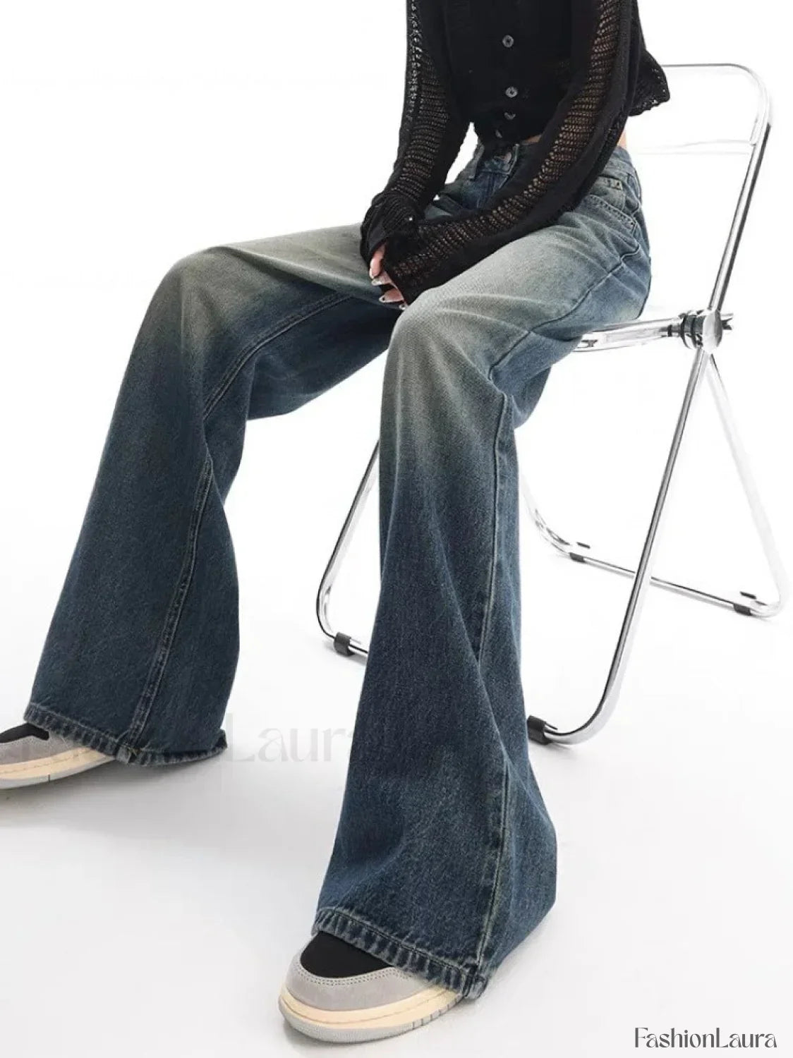 Vintage Wash 90's Trendy Baggy Boyfriend Jeans