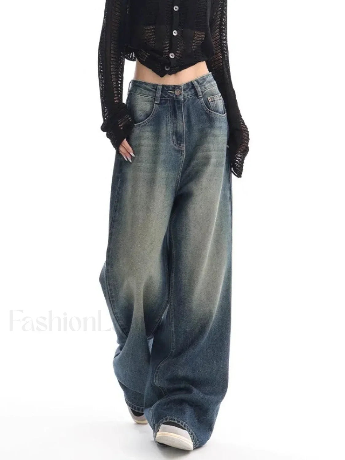 Vintage Wash 90's Trendy Baggy Boyfriend Jeans