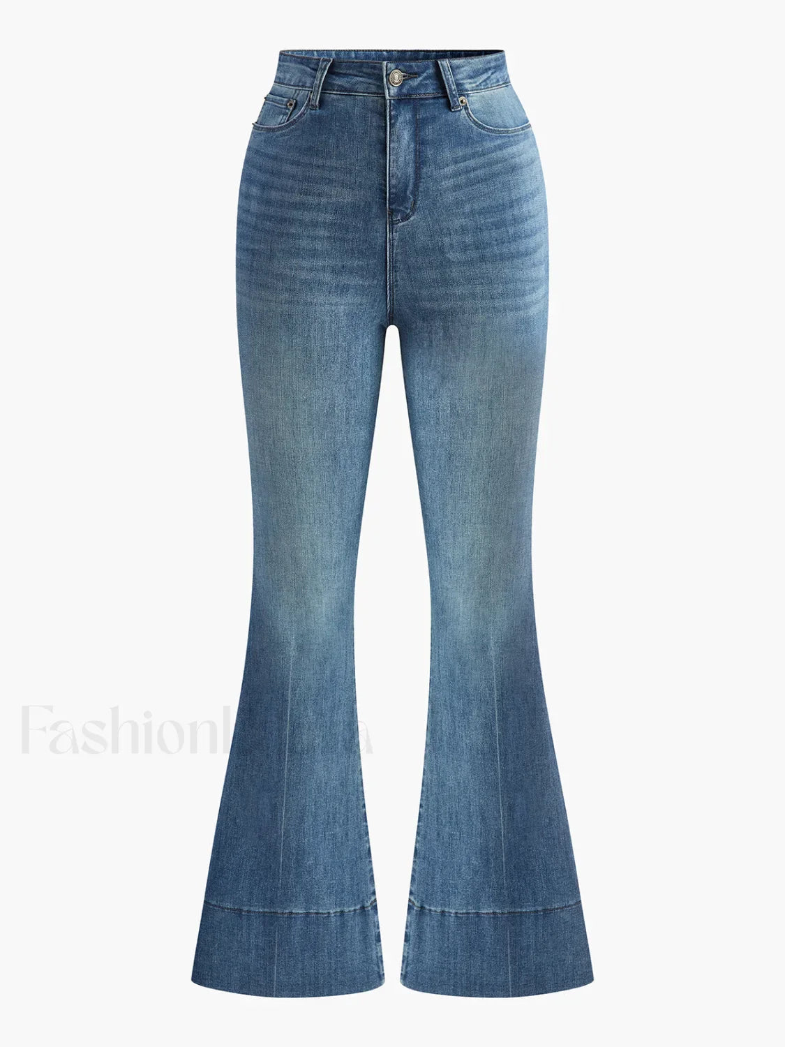 Washed Slim Draped Denim Pants
