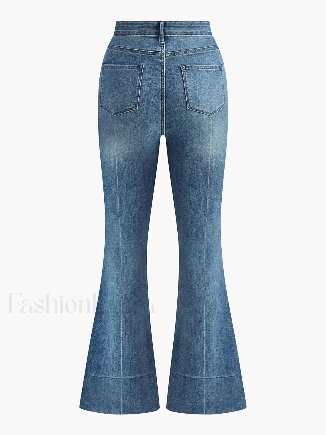 Washed Slim Draped Denim Pants