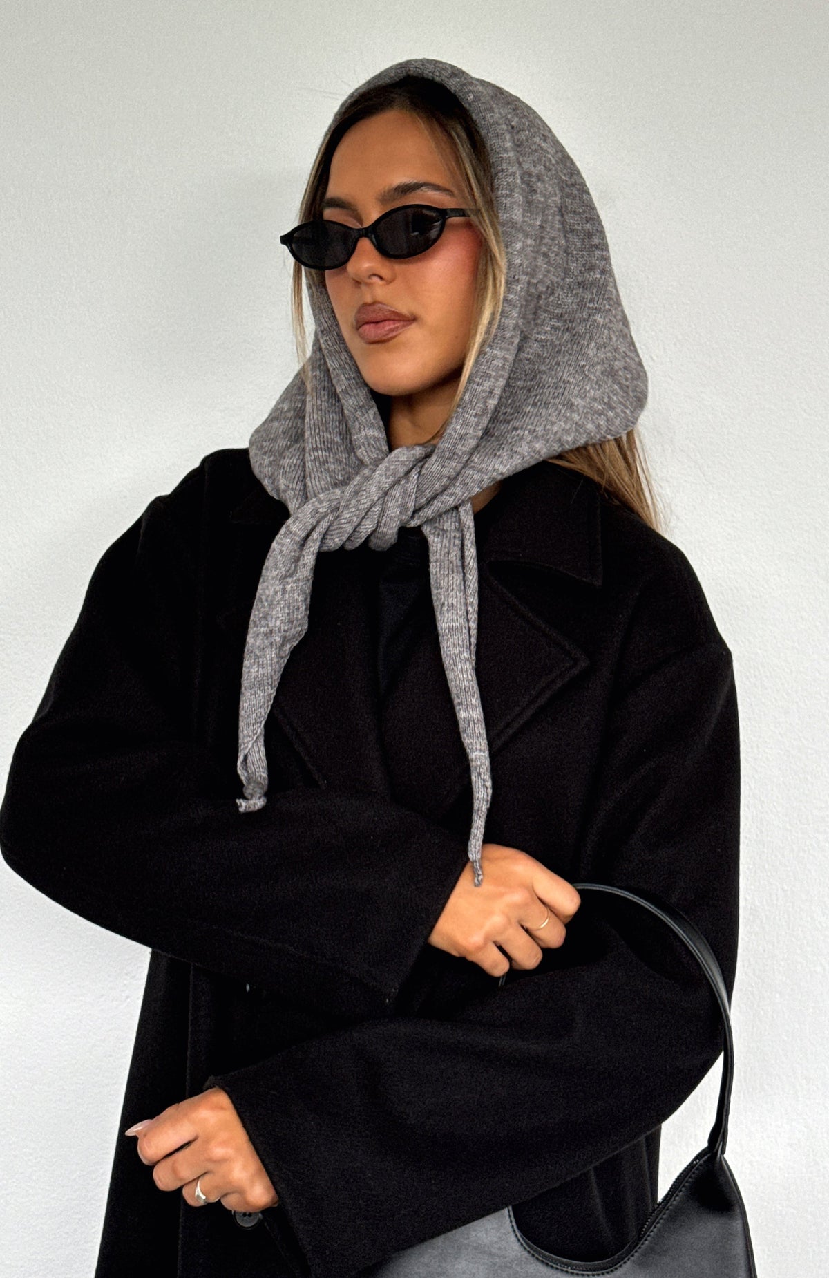 Audrey Triangle Scarf Charcoal