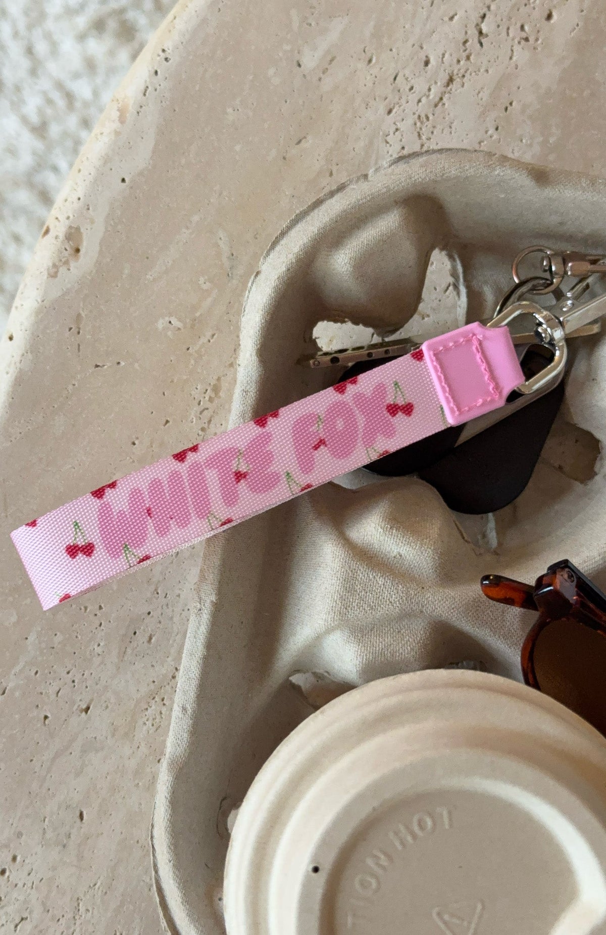 Club 14 Emory Strap Keychain Pink
