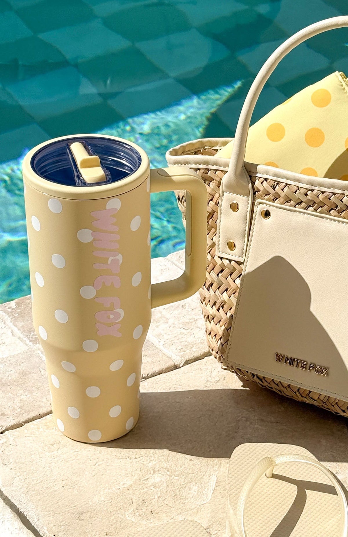 Colson Drink Bottle 1.2 Litre Lemon Polka Dot