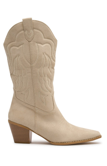 Darcy Cowboy Boots Nude