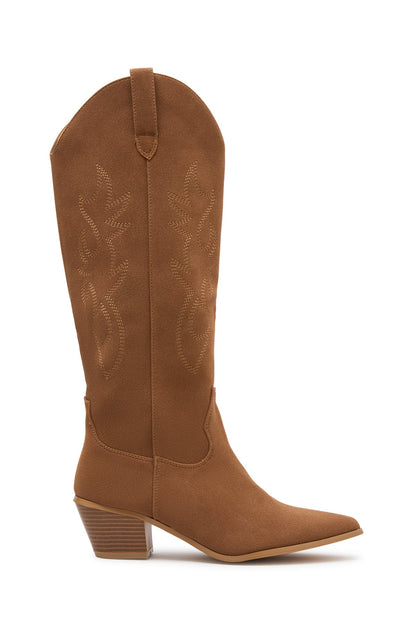 Elizabeth Cowboy Boots Camel