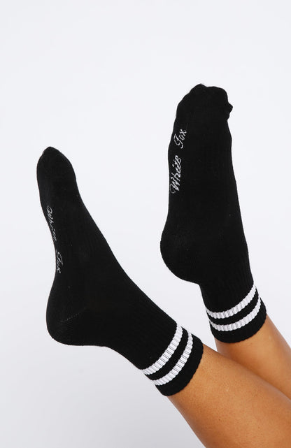 Grounded Socks Black/White
