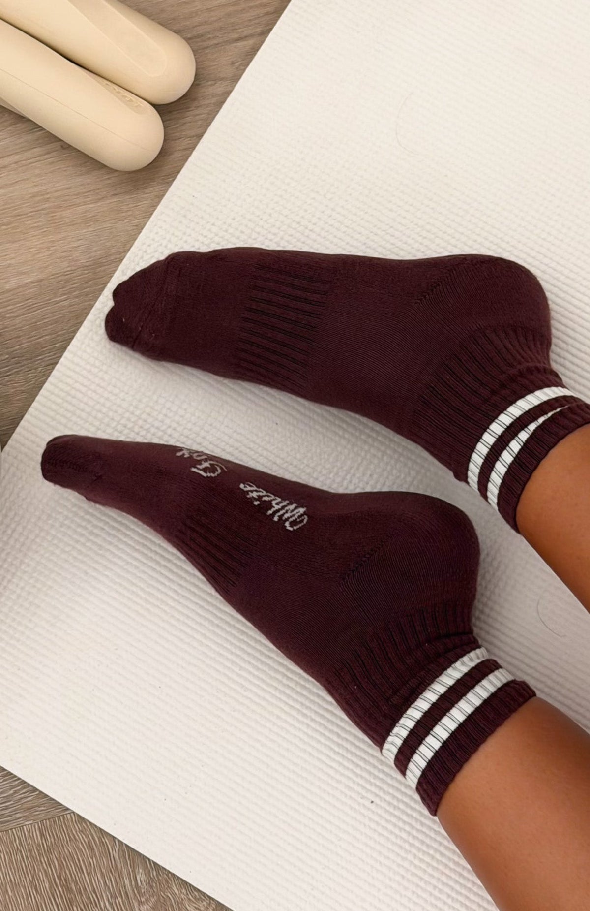 Grounded Socks Merlot/Cream
