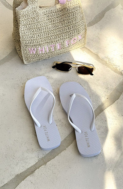 Josie Thong Sandals White