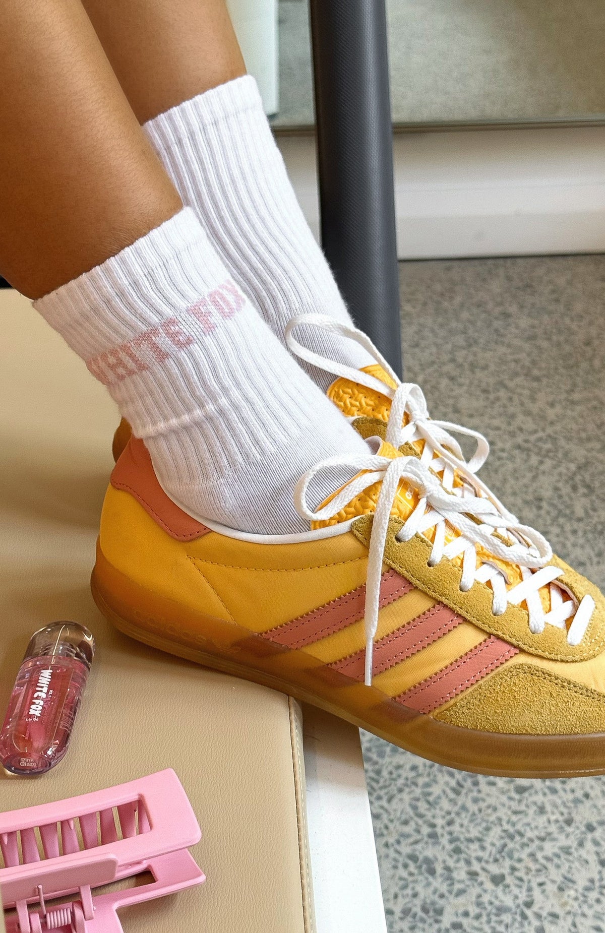 No Convincing Socks 2 Pack White/Honey/Ballet Pink
