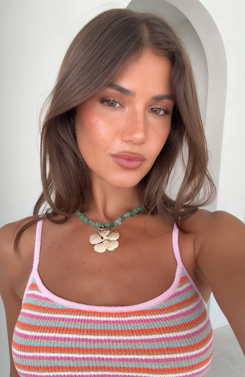 Saylor Necklace Gold/Teal