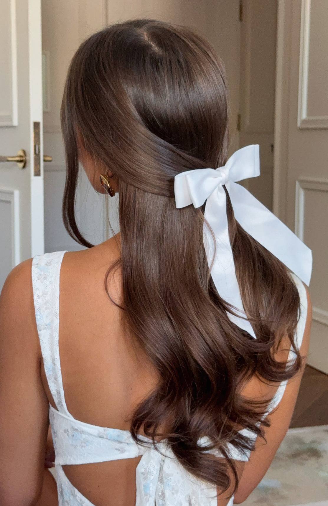 Sweet Serenity Bow Hair Clip White