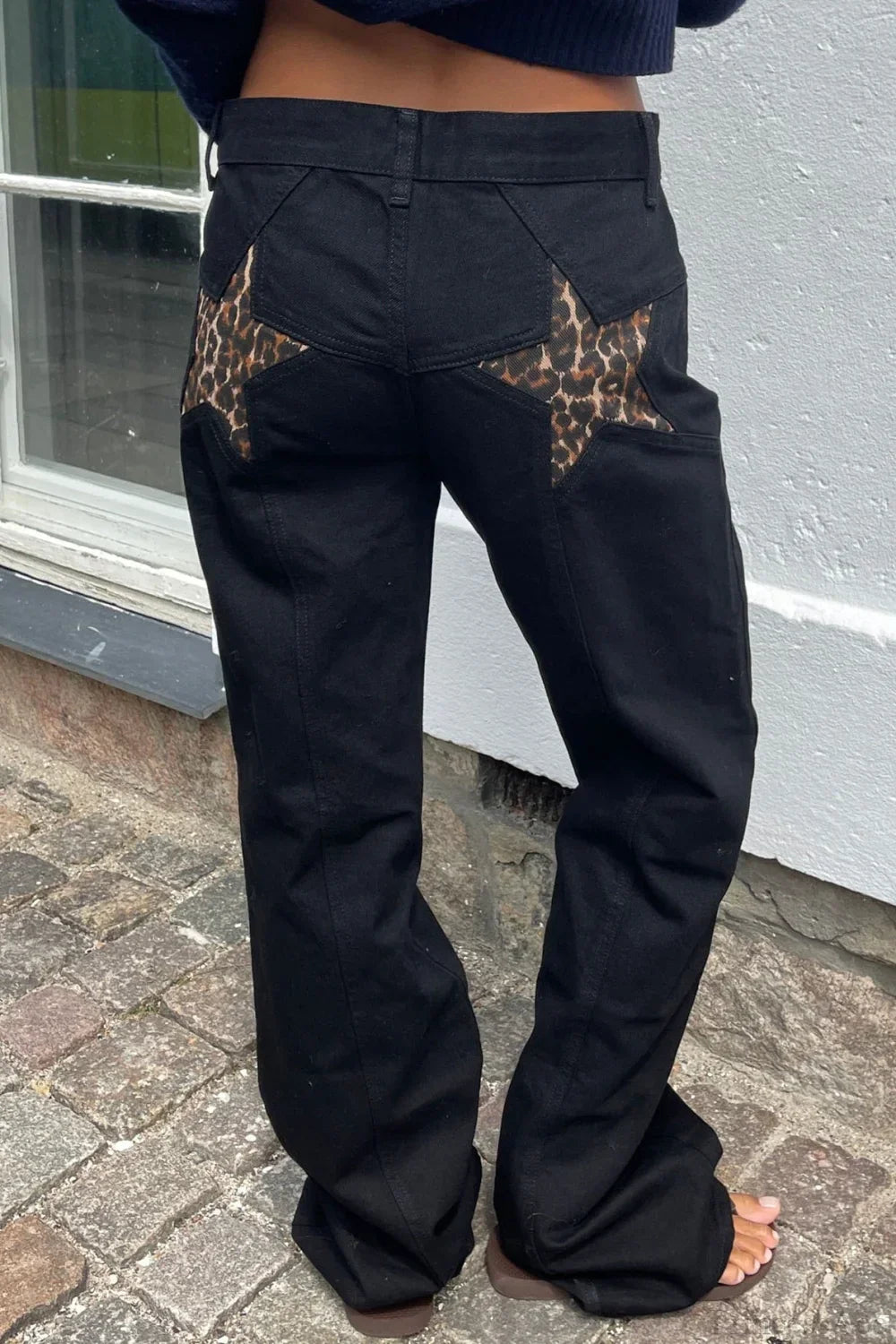 Y2K Star Color-Block Patchwork Jeans